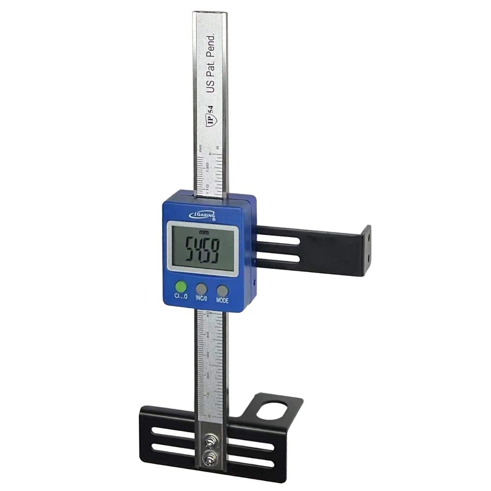 iGaging Drill Press Digital Height Readout IP54 Protective Rating in use on woodworking project