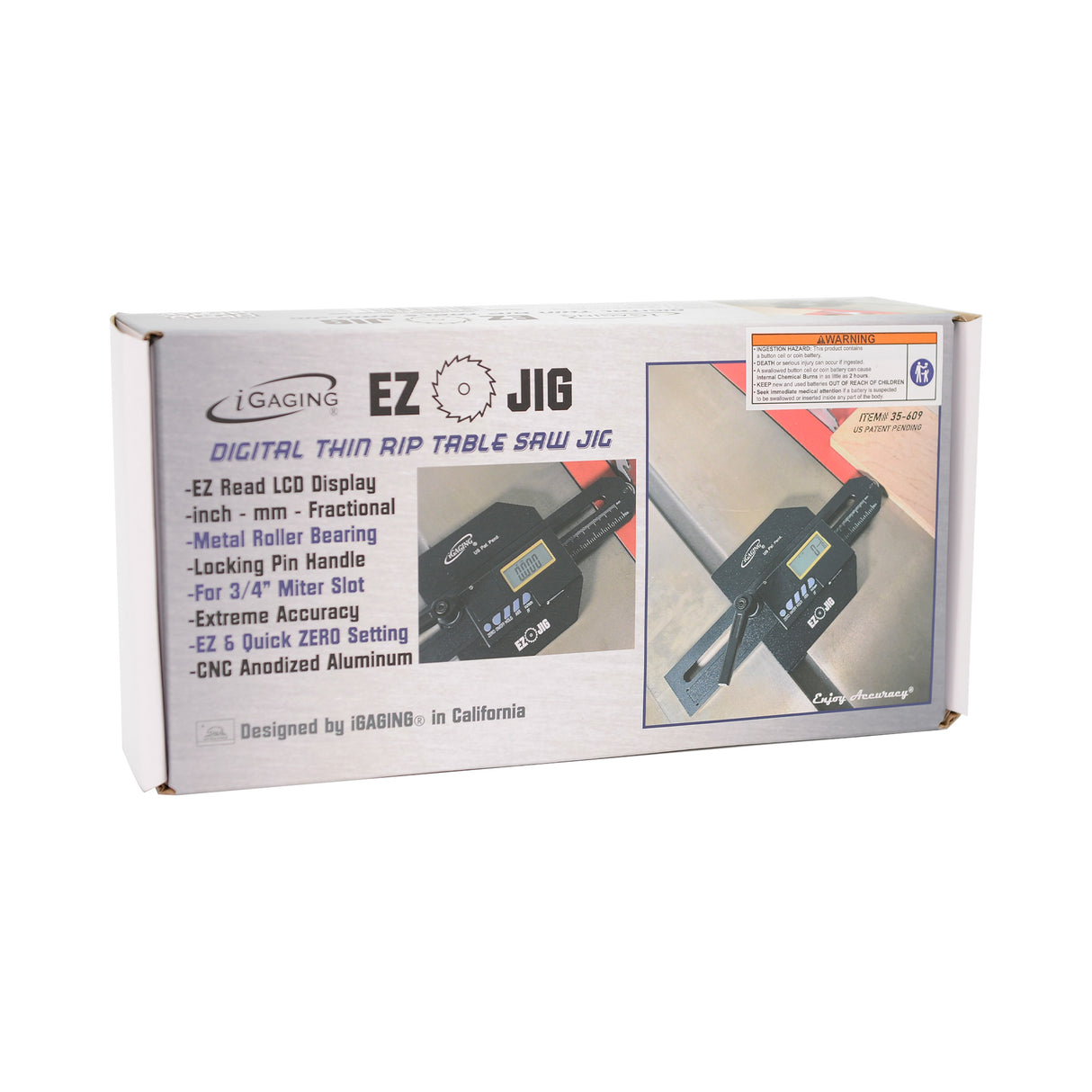 iGaging EZ-Jig Digital Thin Ripping Table Saw Jig