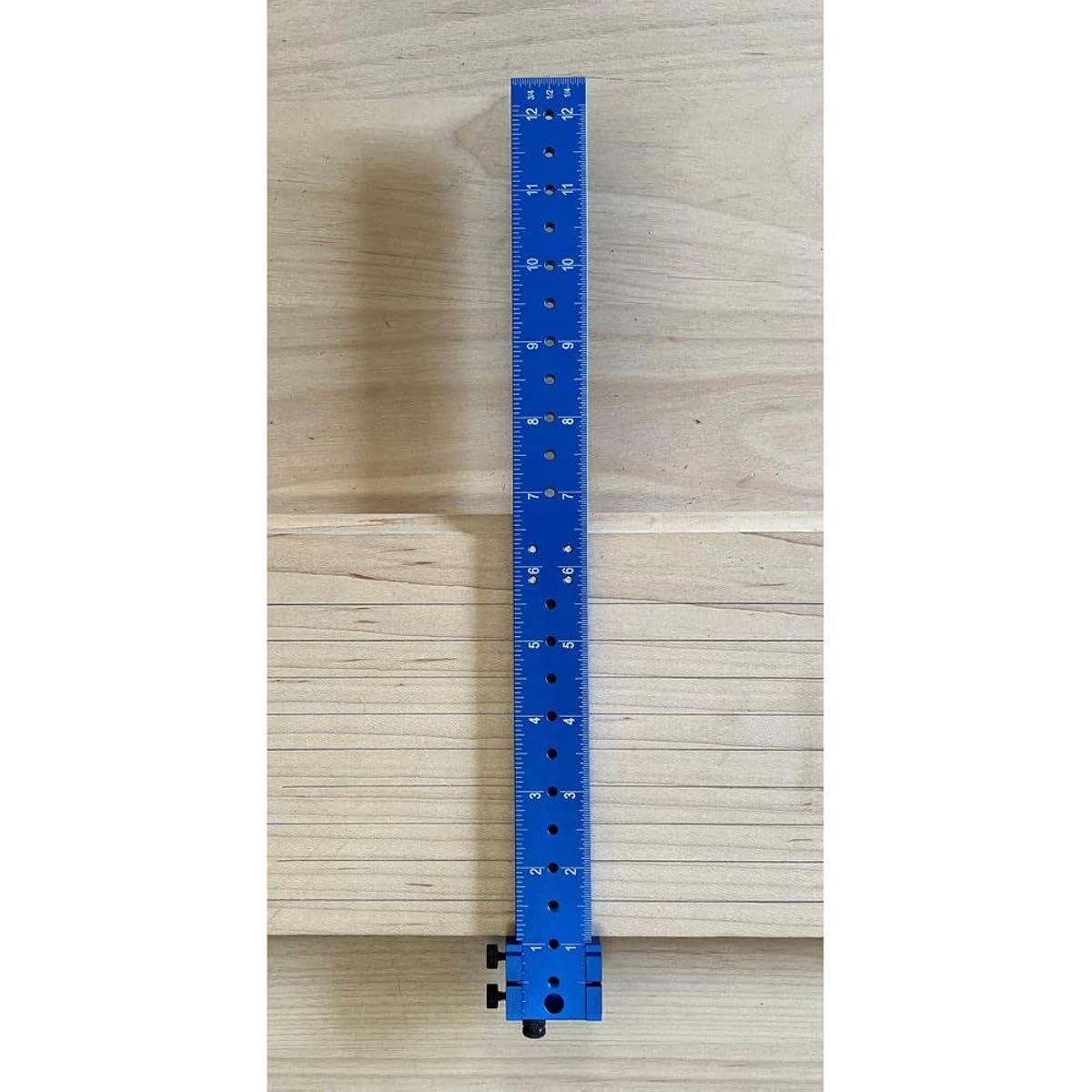 iGaging 3-in-1 Bandsaw Companion Tool 300mm with Sliding Stop, aiding in precise bandsaw alignment