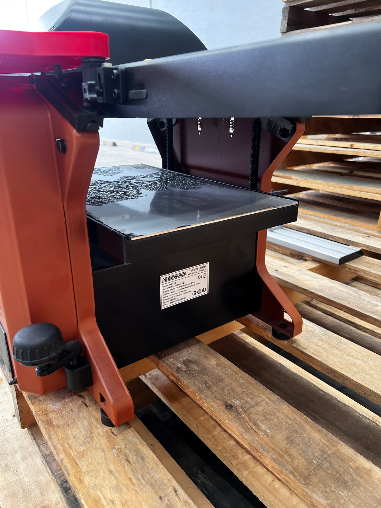 SAMPLE - Sherwood 12in Benchtop Combination Planer Thicknesser with Helical Cutterhead 1800W.