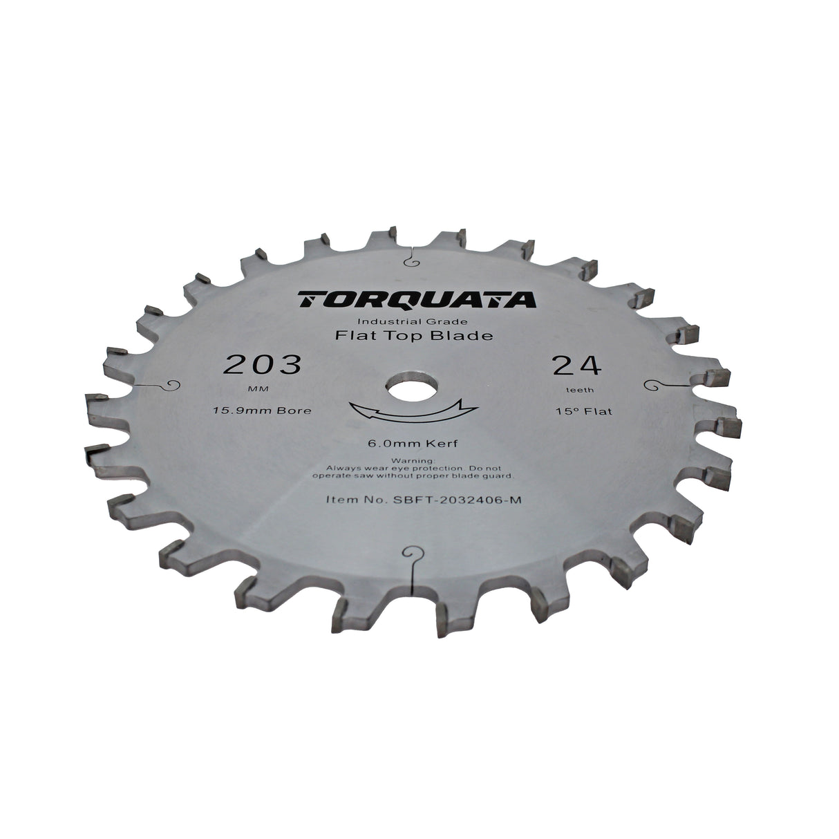 Torquata 203mm Circular Saw Blade with 24 flat-top ground carbide teeth