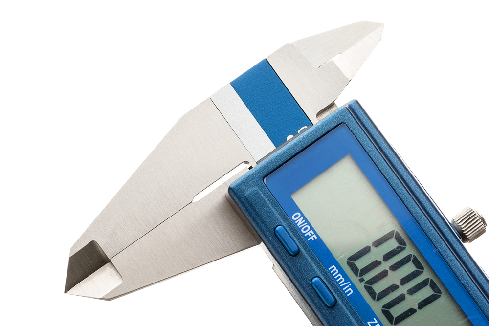 Dasqua Digital Vernier Caliper 300mm 12in metric & imperial with case, top view showing clear digital display and measurement accuracy