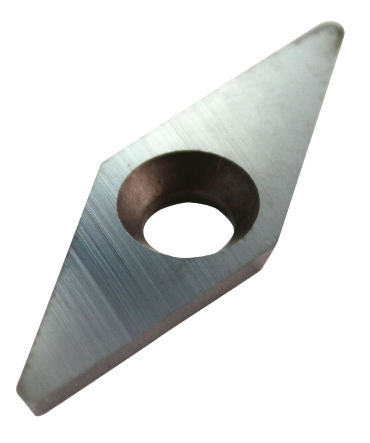 Detail view of Torquata Tungsten Turning Tool Tip for woodturning, featuring diamond-shaped carbide cutter with four edges