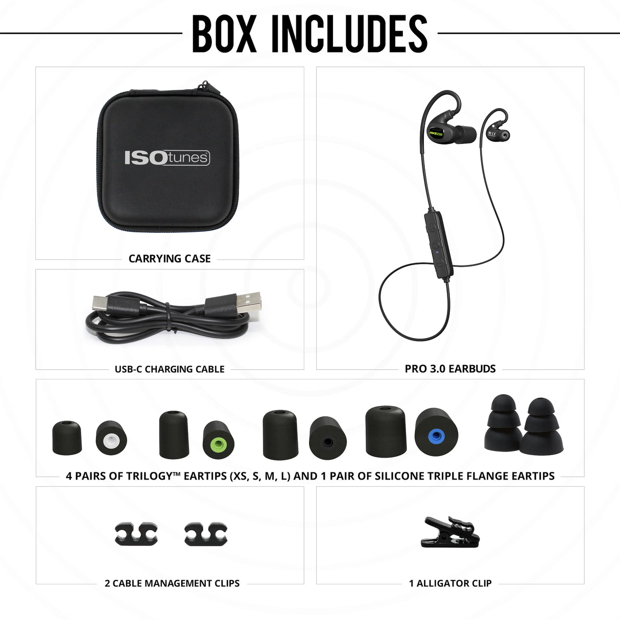 ISOtunes PRO 3.0 Wireless Bluetooth Earbuds - Black