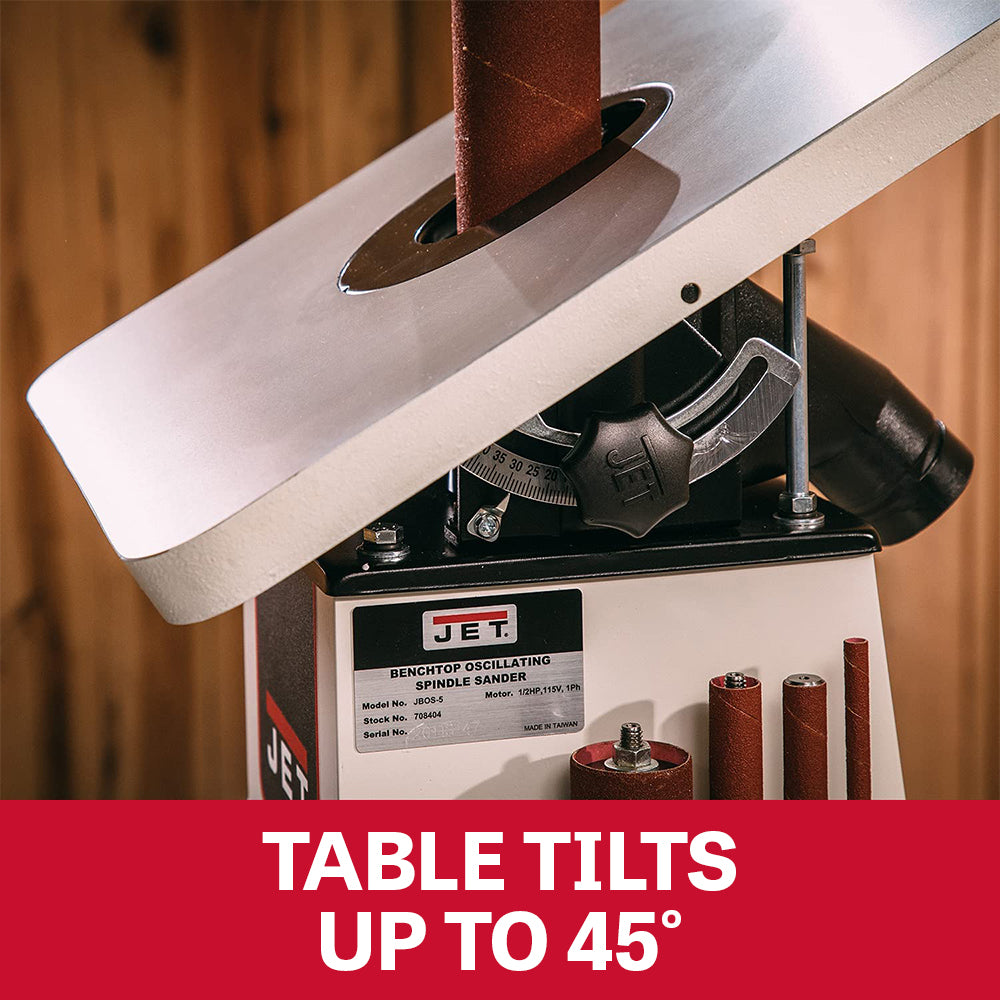 JET Tools Oscillating Spindle Sander 350W Tilting Cast Table