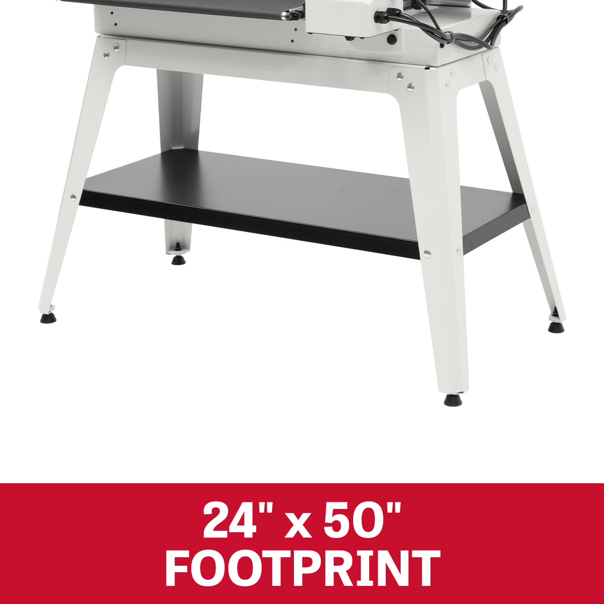 JET Tools 25-50in Wide Drum Sander 1.75HP with Open Leg Stand