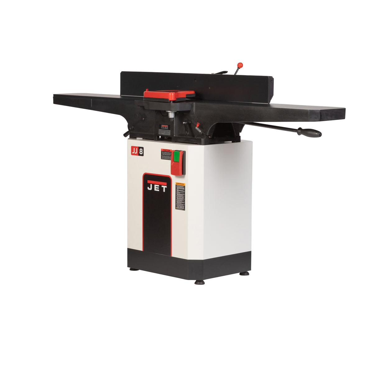 JET Tools 8in Black Jointer with Cabinet Stand Helical Cutterhead