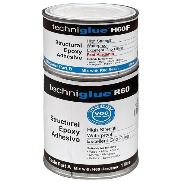 Techniglue R60 Resin & H60F Fast Hardener Adhesive kit, Australian woodworking tools store