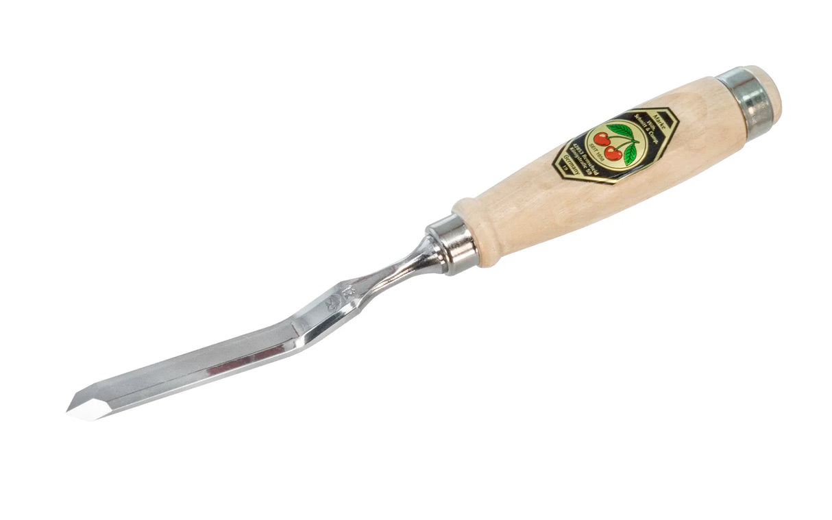 Kirschen Two Cherries 12mm Pointed Skew Chisel with Cranked Handle