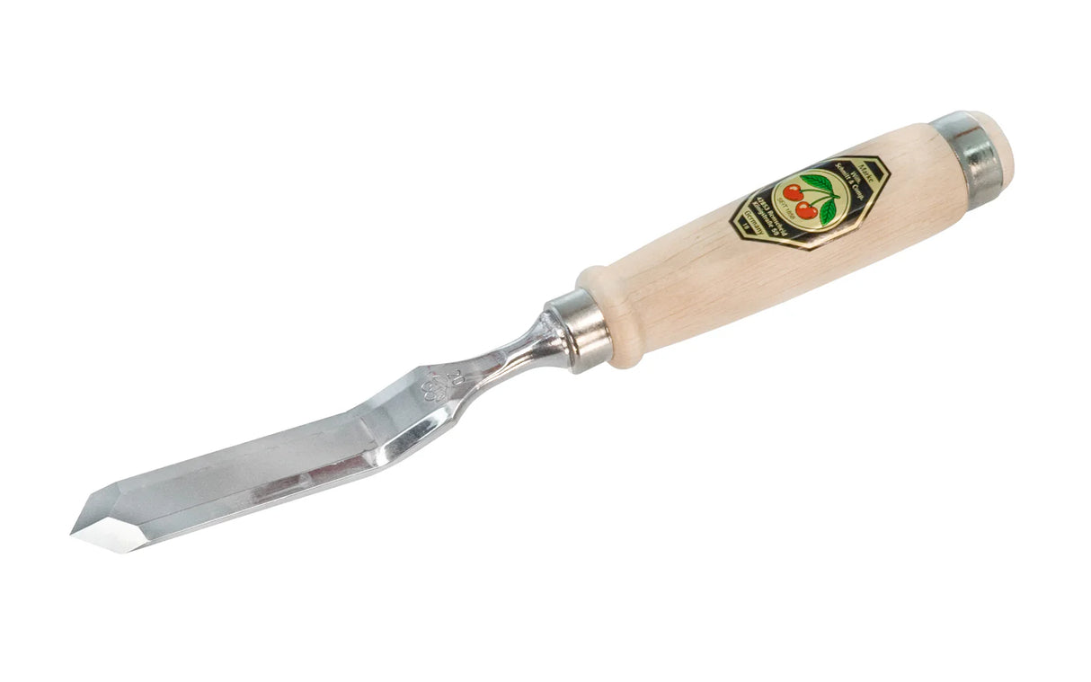 Kirschen Two Cherries 20mm Pointed Skew Chisel with Cranked Handle