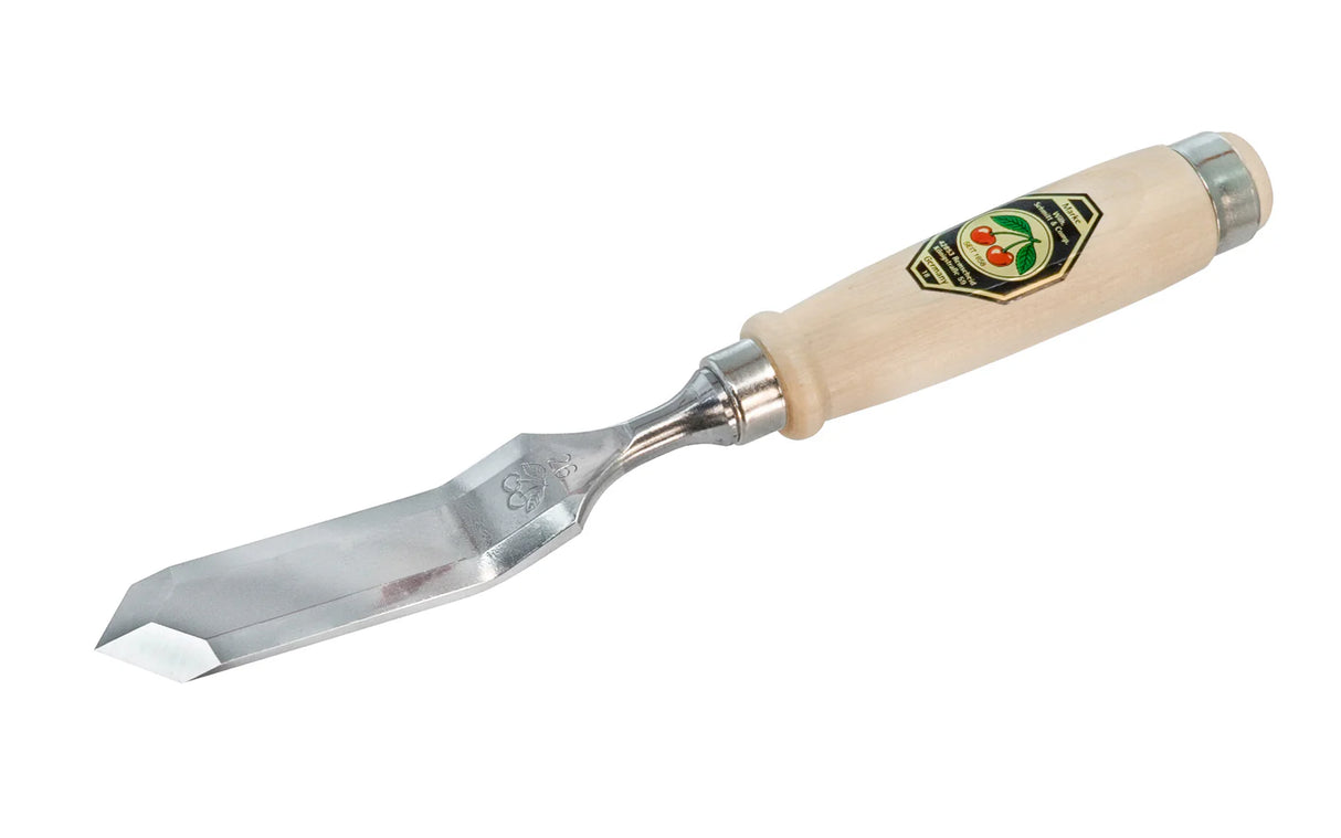 Kirschen Two Cherries 26mm Pointed Skew Chisel with Cranked Handle