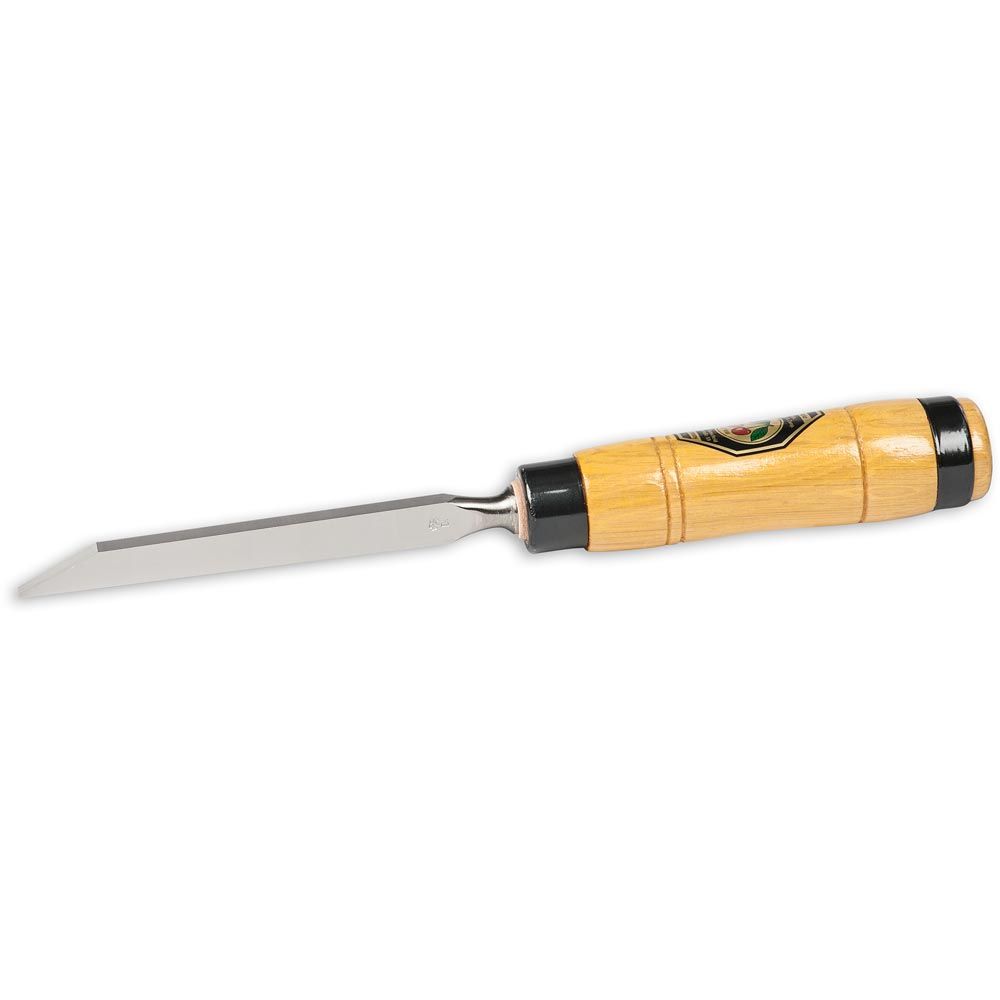 Kirschen Two Cherries Mortise Chisel with Heavy-Duty Wooden Handle angle view
