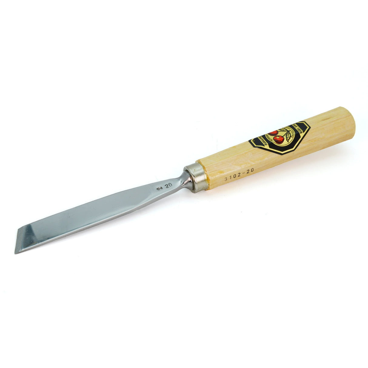 Kirschen Two Cherries Carving Tool Skew Chisel 20mm front