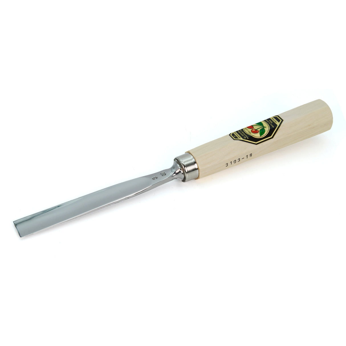 Kirschen Two Cherries Carving Tool #3 Straight Gouge 18mm front