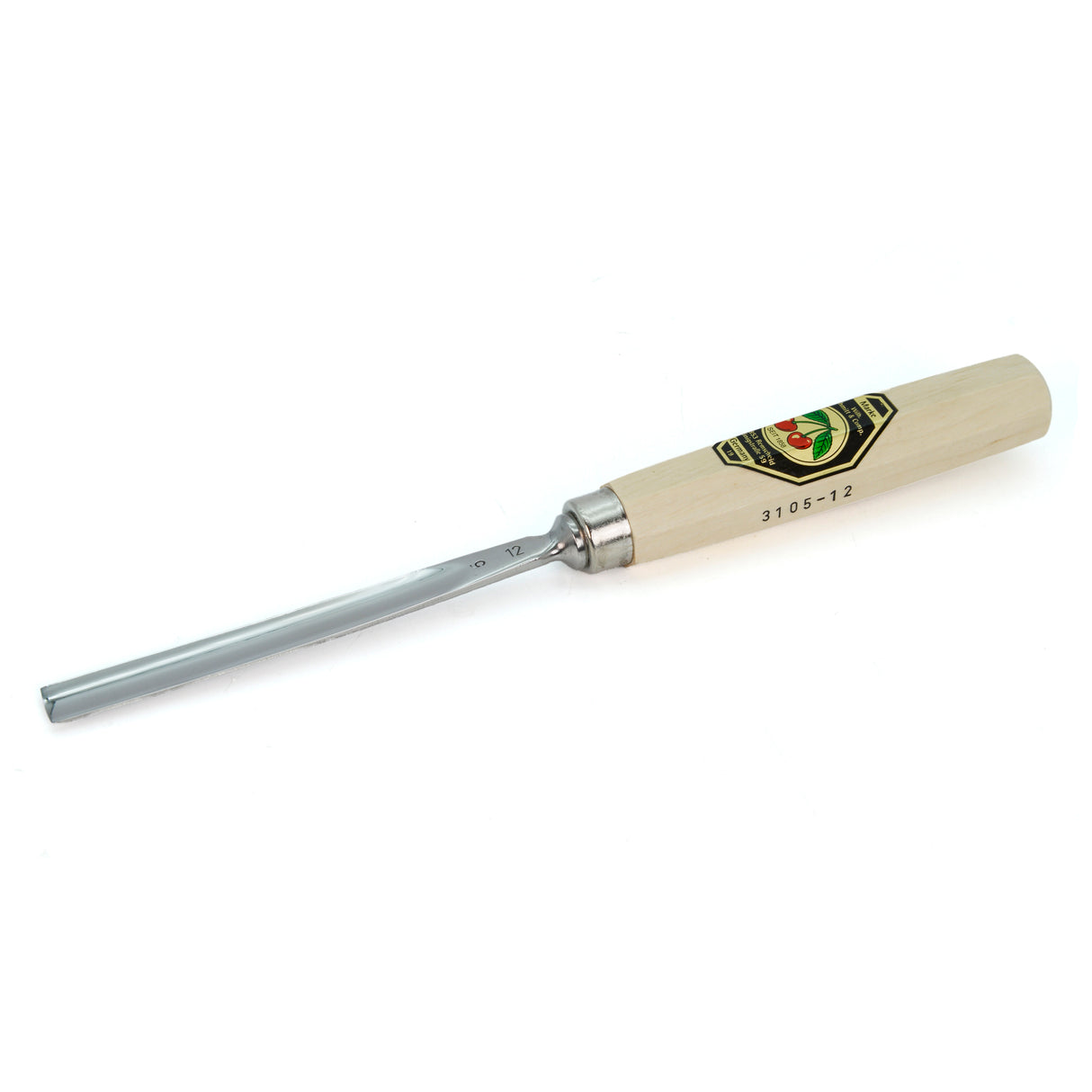 Kirschen Two Cherries Carving Tool #5 Flat Gouge 12mm front