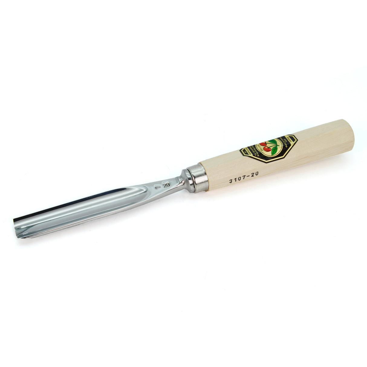 Kirschen Two Cherries Carving Tool Long #7 Gouge 20mm front