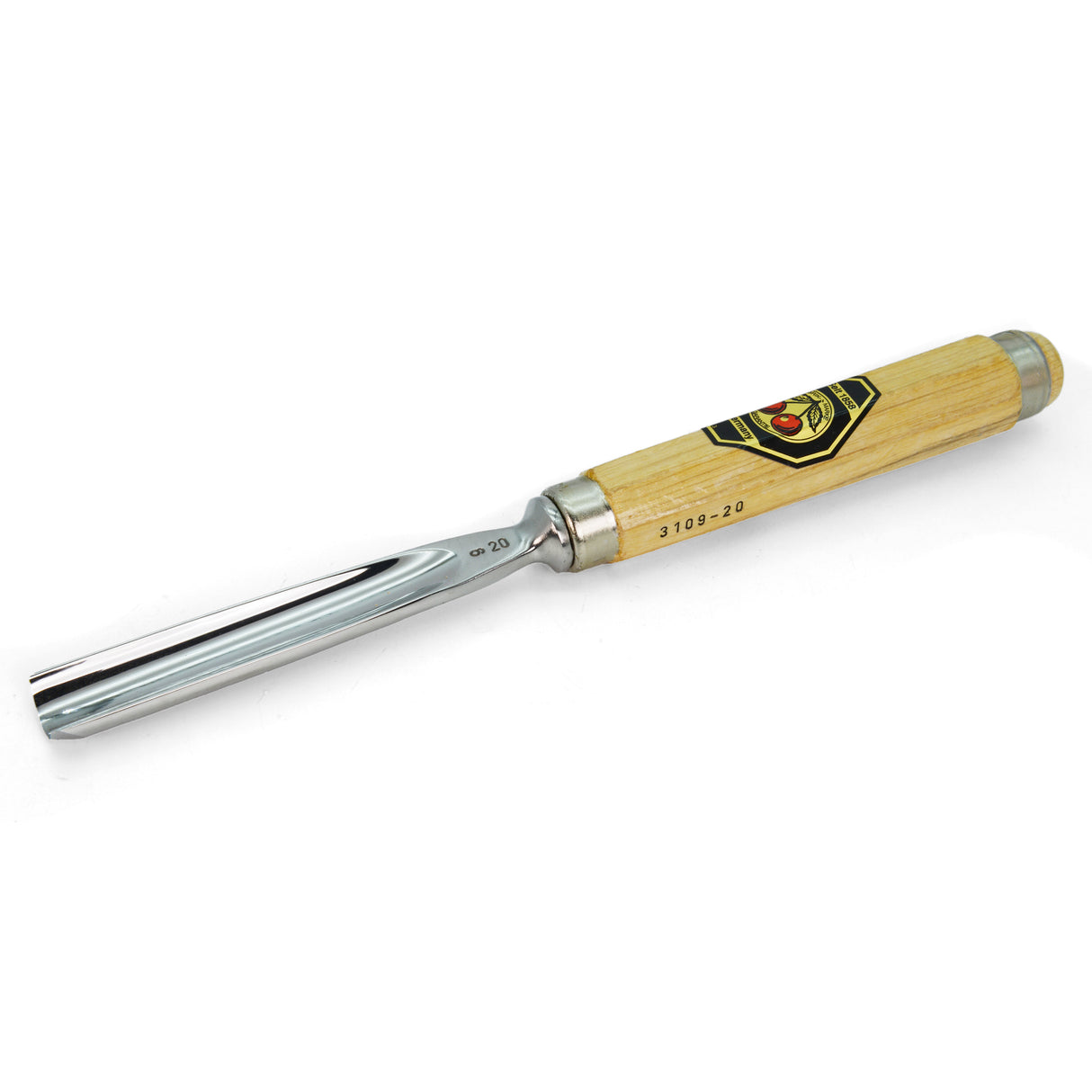Kirschen Two Cherries Carving Tool Long #9 Gouge 20mm front