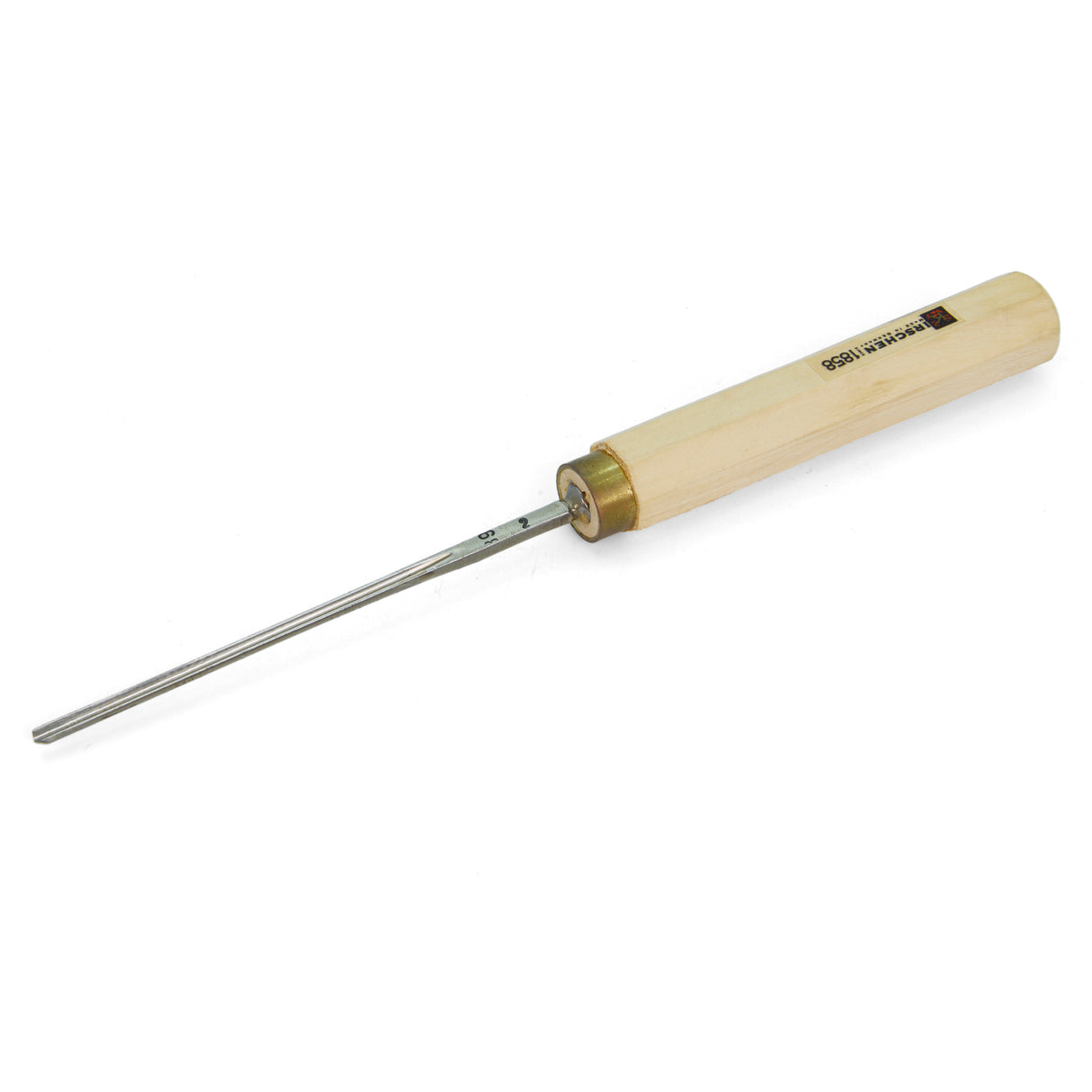 Kirschen Two Cherries Carving Tool #39 Straight V-Chisel 75 degrees 2mm front