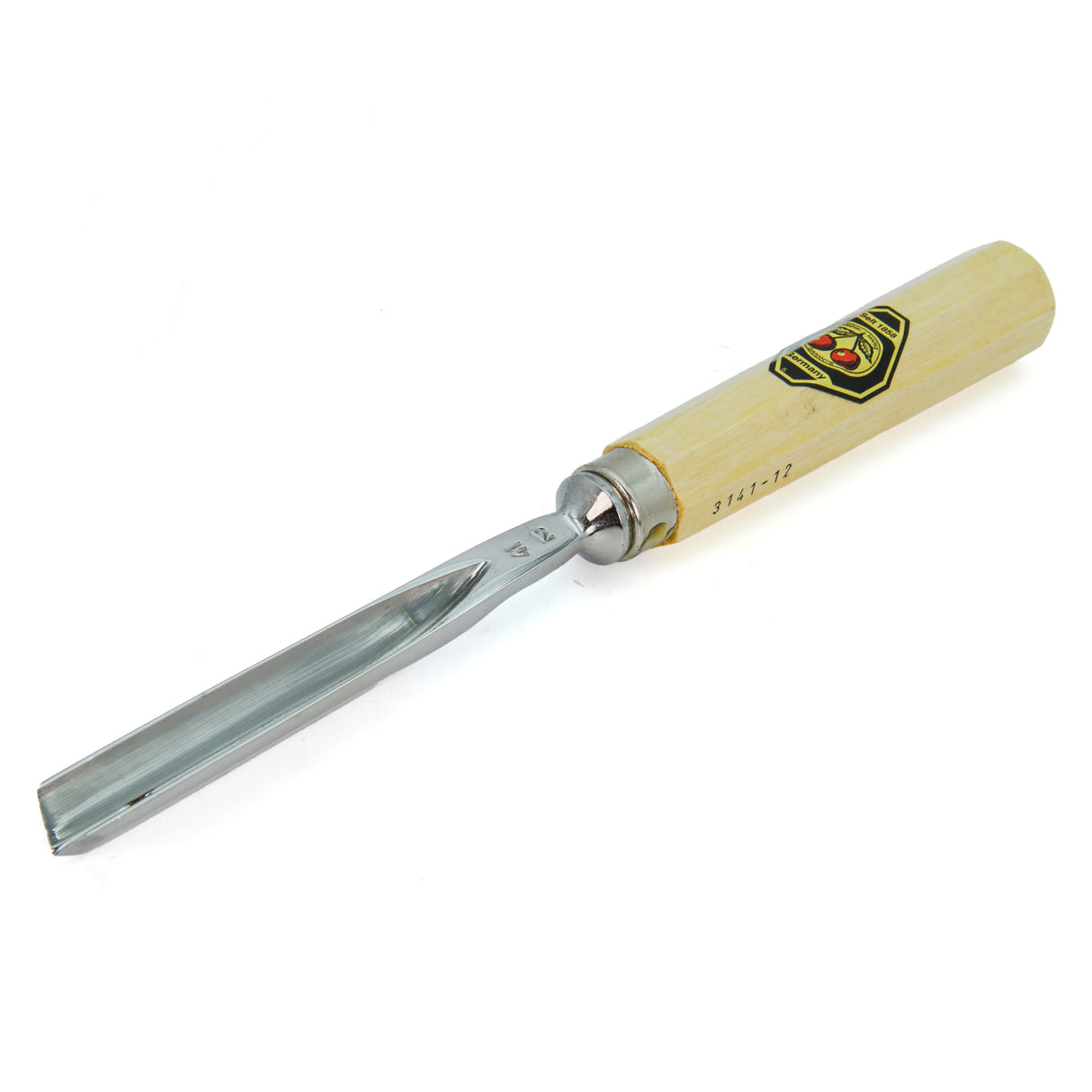 Kirschen Two Cherries Carving Tool #41 Straight V-Chisel 60 degrees 12mm front