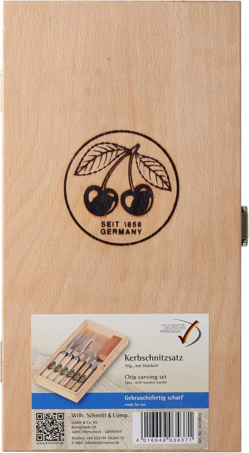 Wooden box with a logo and label on a white background