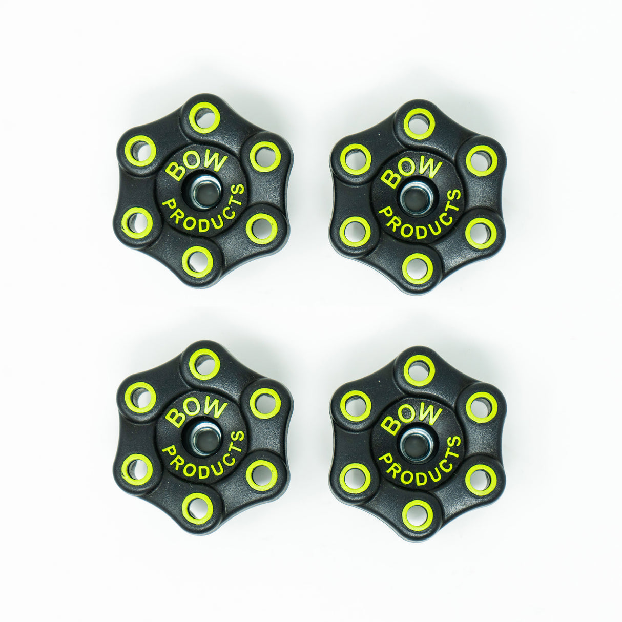 Bow Products Track Knobs 5/16in Thread Set of 4 Easy Grip ergonomic chain link design for jigs and sleds