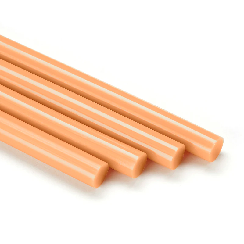 Power Adhesives Knottec Wood Knot Filler Glue Sticks 12mm Beige Hot Glue Pack of 5 in use on damaged wood surface