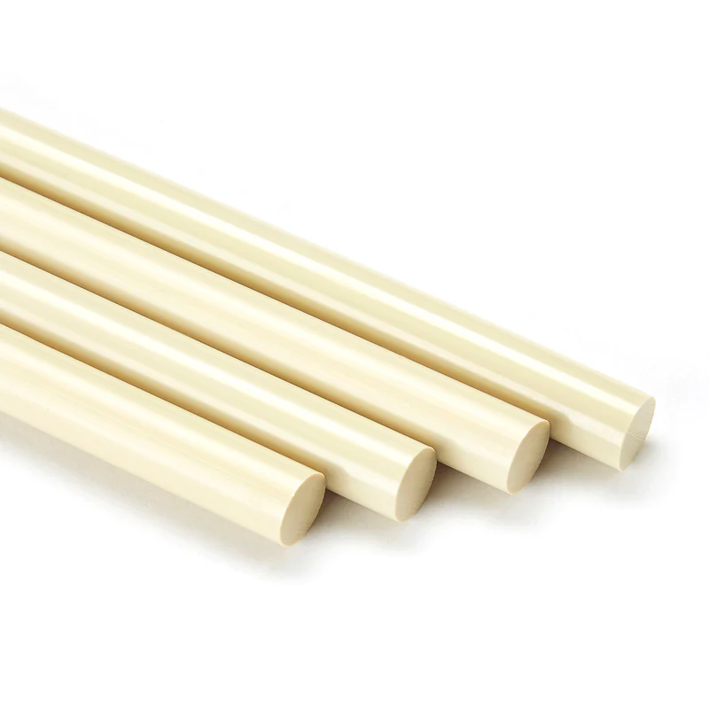 Cream 12mm wood knot filler glue sticks by Power Adhesives for effective wood repair
