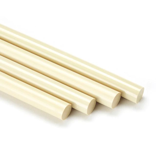 Cream 12mm wood knot filler glue sticks by Power Adhesives for effective wood repair