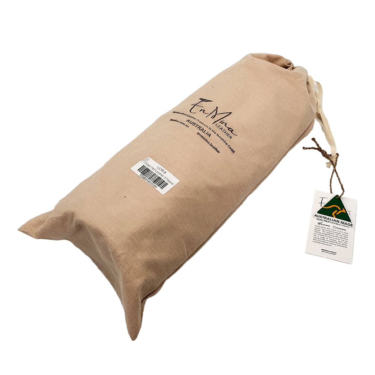 En Mina 9 Pocket Leather Chisel Roll Tan