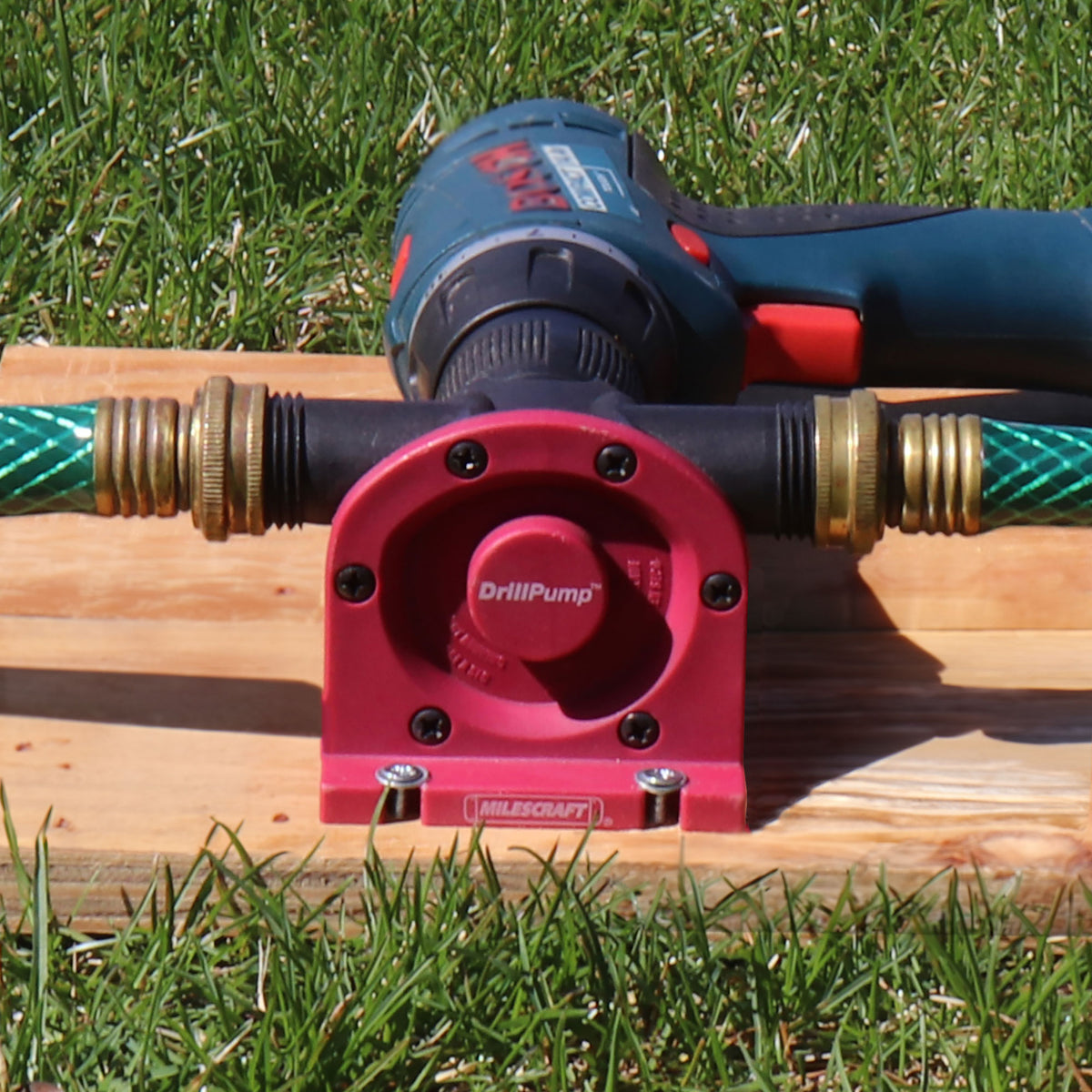 Milescraft DrillPump750 Water Transfer Pump 3/4in Hose Connector 3/8in Bit Shank