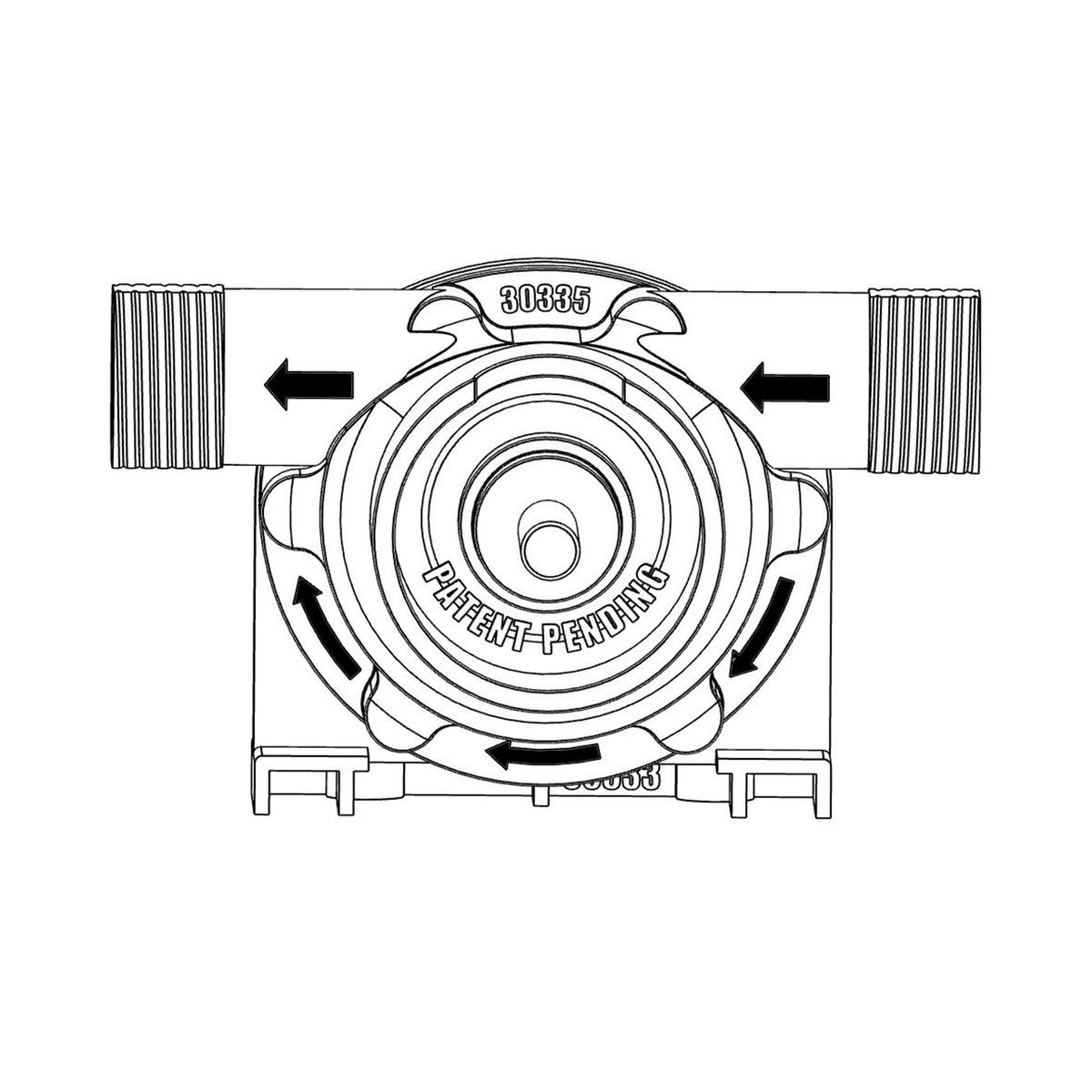 Milescraft DrillPump750 Water Transfer Pump 3/4in Hose Connector 3/8in Bit Shank