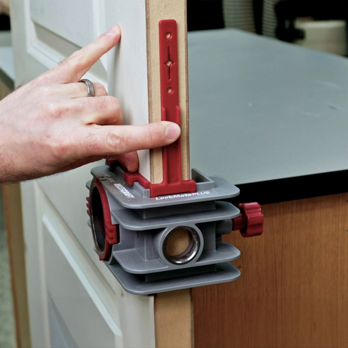 Milescraft LockMatePLUS Self-Clamping Jig in Use