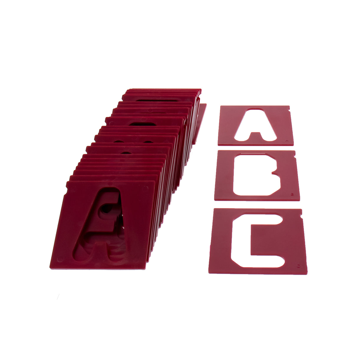 Milescraft 2 1/2in Vertical Letters Signmaking Router Template Set