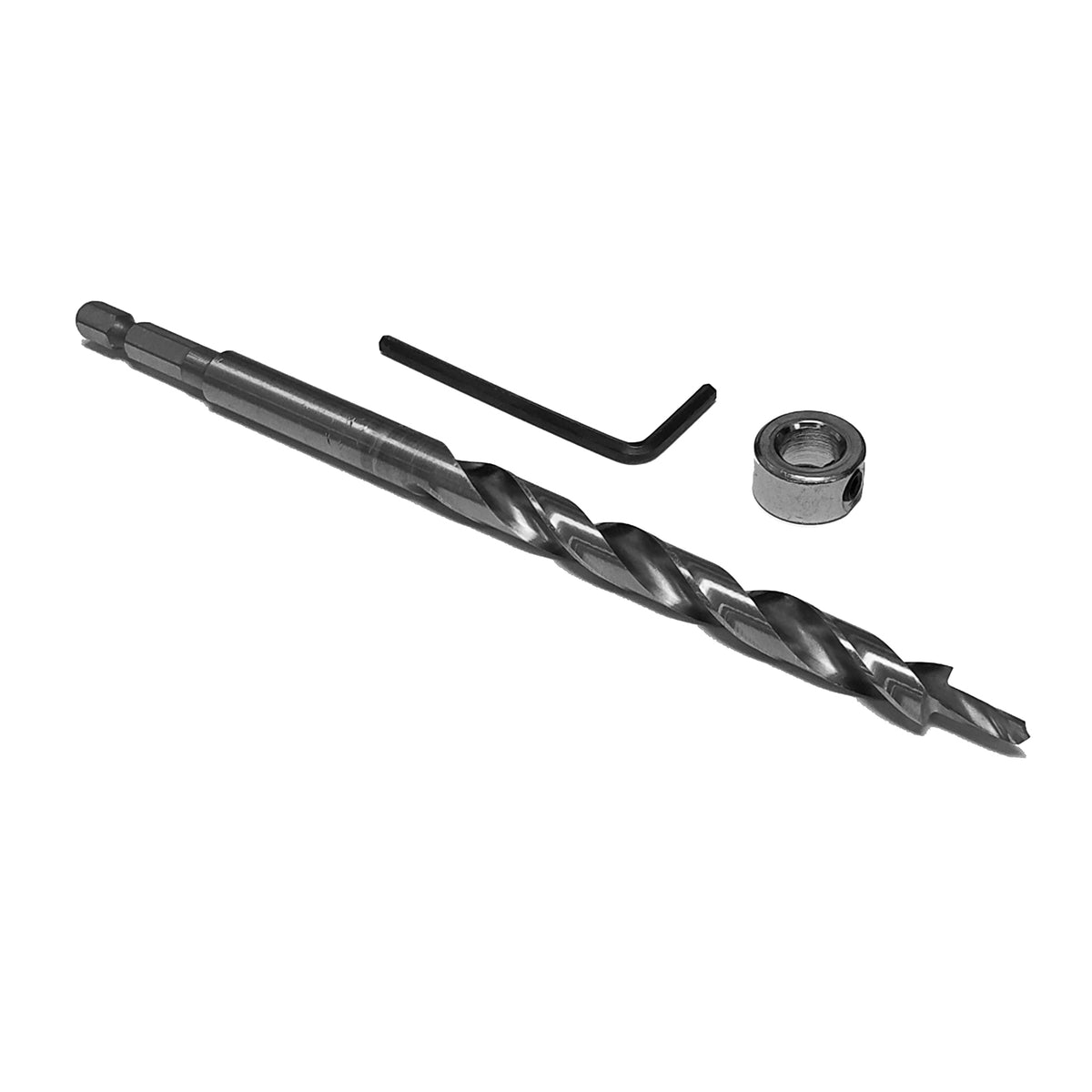 Milescraft PocketBit Pocket Hole Stepped Drill Bit and Stop Collar