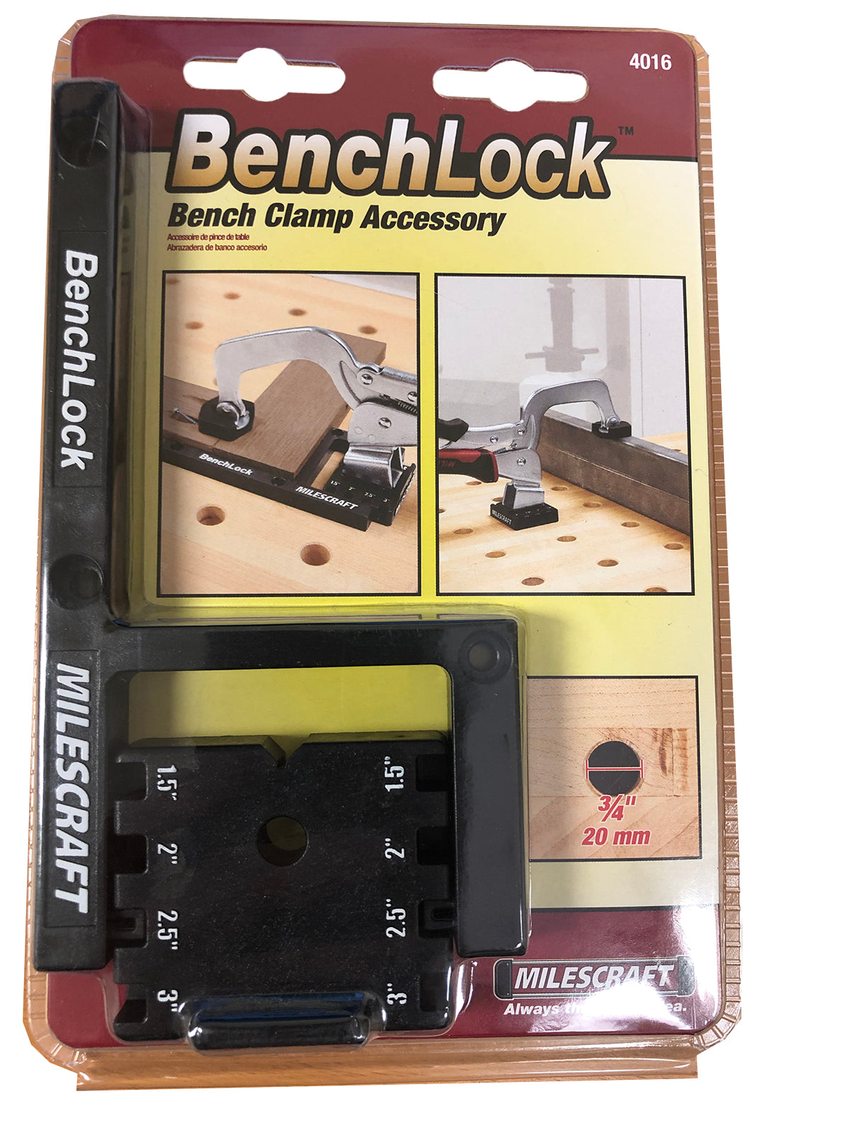 Milescraft BenchLock Dog Hole Workbench Clamping Jig suits Milescraft BenchClamps