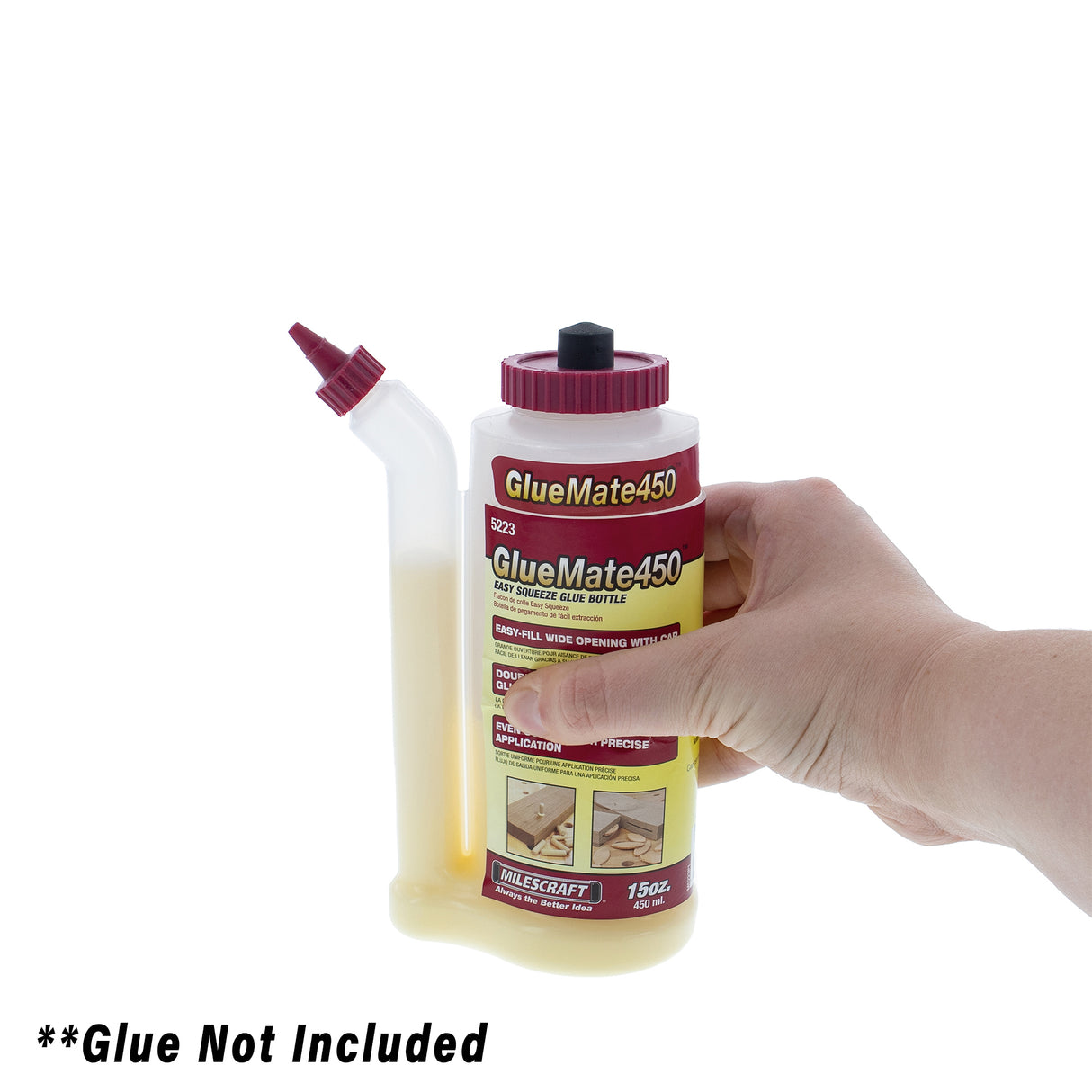Milescraft GlueMate450 Glue Pot Dispenser Bottle Non-Drip 450mL