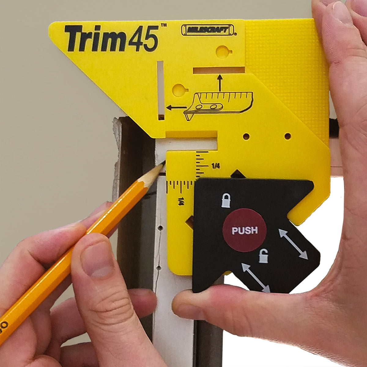 Milescraft Trim45 Carpenter's Aid for Mitre Cuts Built in Clamp Pad