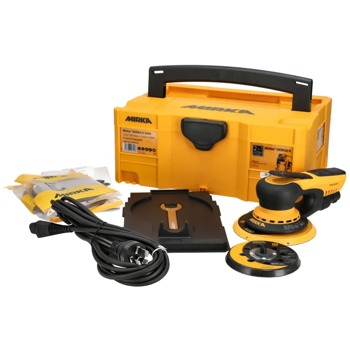 Mirka DEROS II Random Orbital Sander 125/150mm 5.0mm Orbit 650CV with Systainer