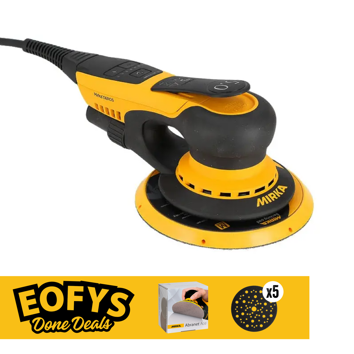 Mirka Deros II 150mm Plus BONUS Sanding Bundle