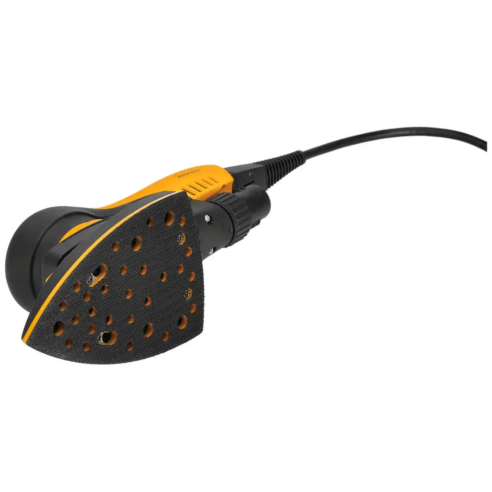 Mirka DEOS DELTA II Corner Sander - 3.0mm Orbit 663CV in use on wood surface