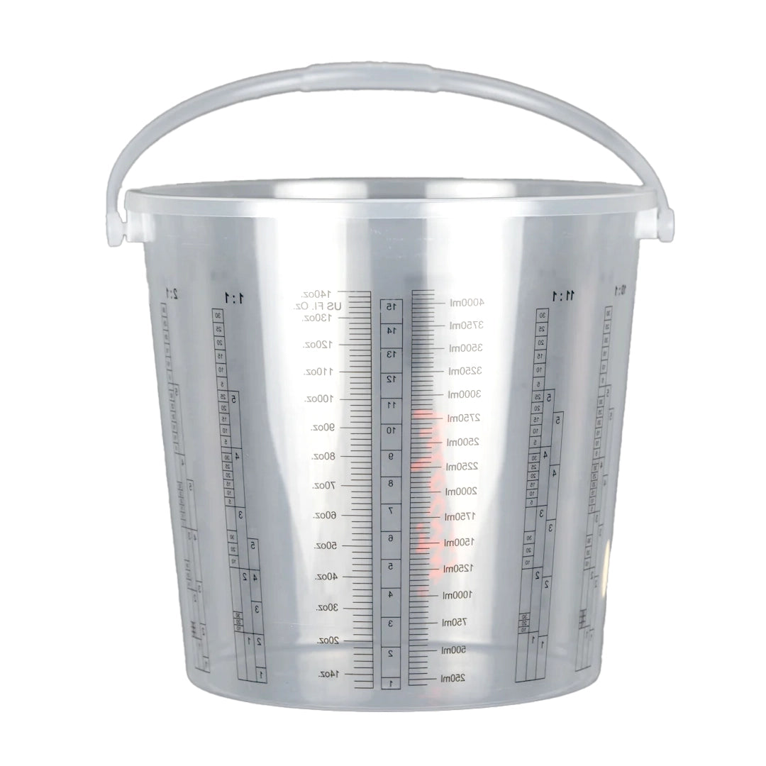 West System Epoxy Resin Mixing Cups 5000mL Bundle of 25 - Stack of 25 clear mixing cups for precise epoxy resin measurement