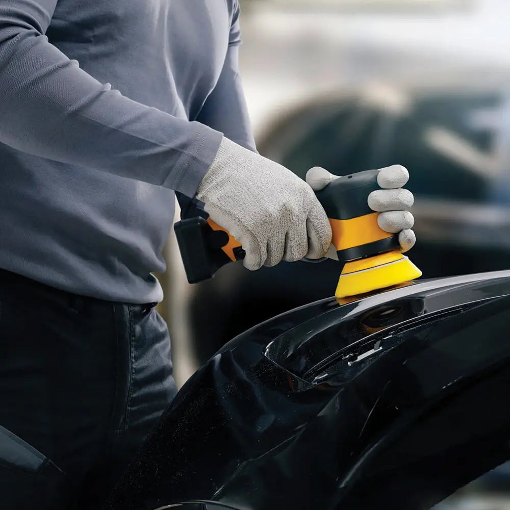 Mirka Yellow Waffle Polishing Foam Pad 85x25mm 2 Pack - High-quality sanding gear for woodworking enthusiasts and pros