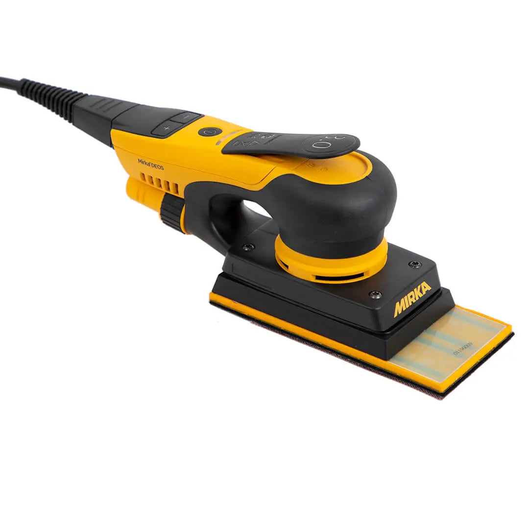 Mirka Extension Backing Pad 81 x 165mm for DEOS Orbital Sanders, ideal for precision sanding in tight spaces like window shutters