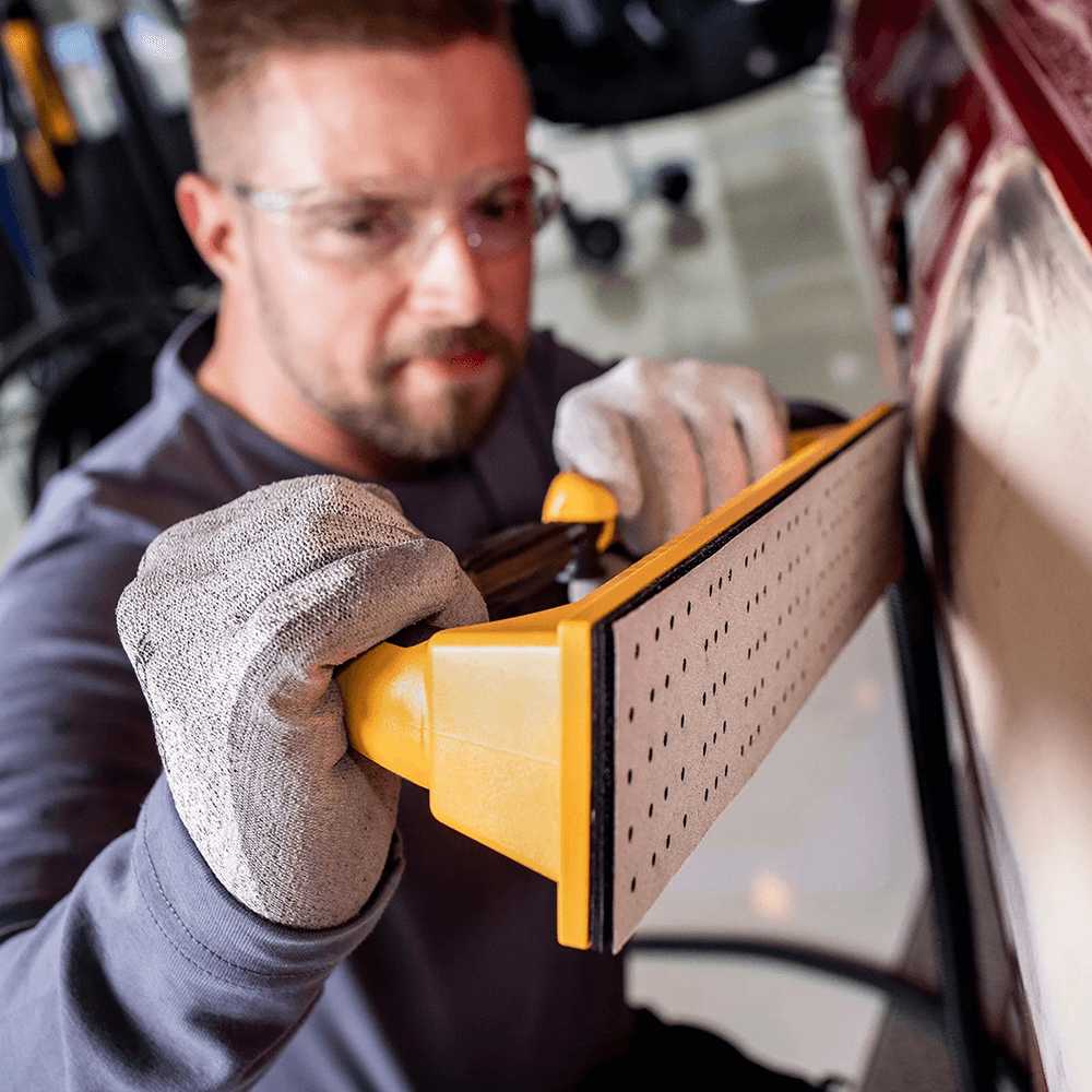 Mirka Flexible File Board showcasing its curved sanding capabilities