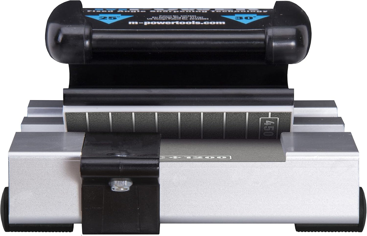 MPOWER fast track sharpening jig on a white background