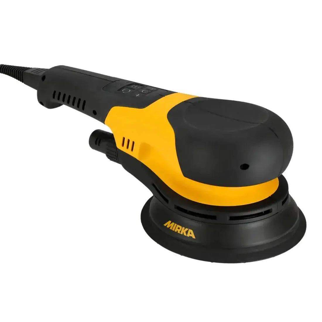 Mirka DEROS RS 600 150mm Rotary Sander in Case - Side View with Headphones