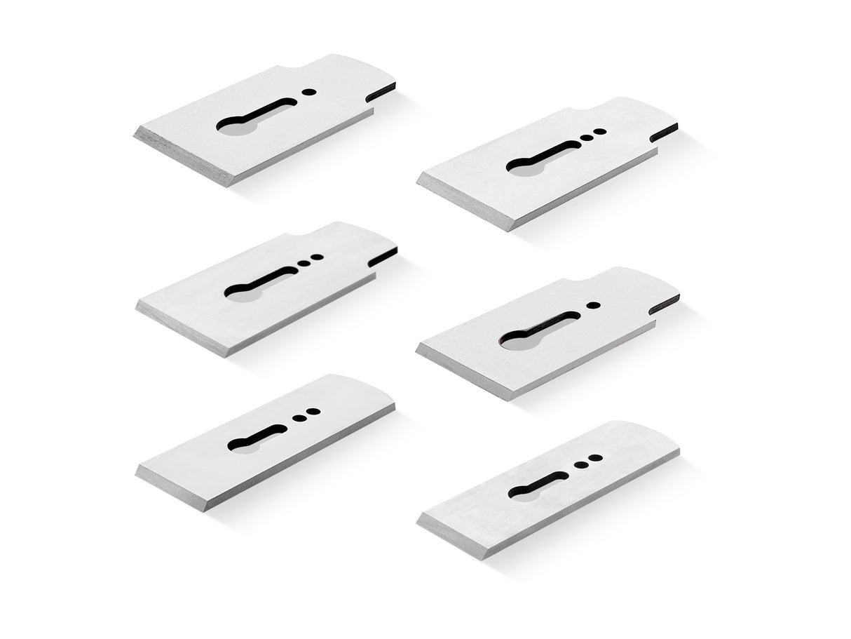 Melbourne Tool Company Low Angle Block, Jack Hand & Smoothing Plane Set Plus Blades from an angle showcasing the complete kit