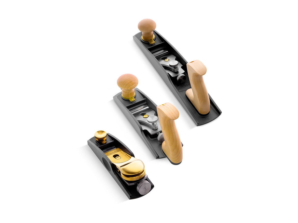 Melbourne Tool Company Low Angle Block, Jack & Smoothing Hand Plane Set, essential woodworking hand plane kit