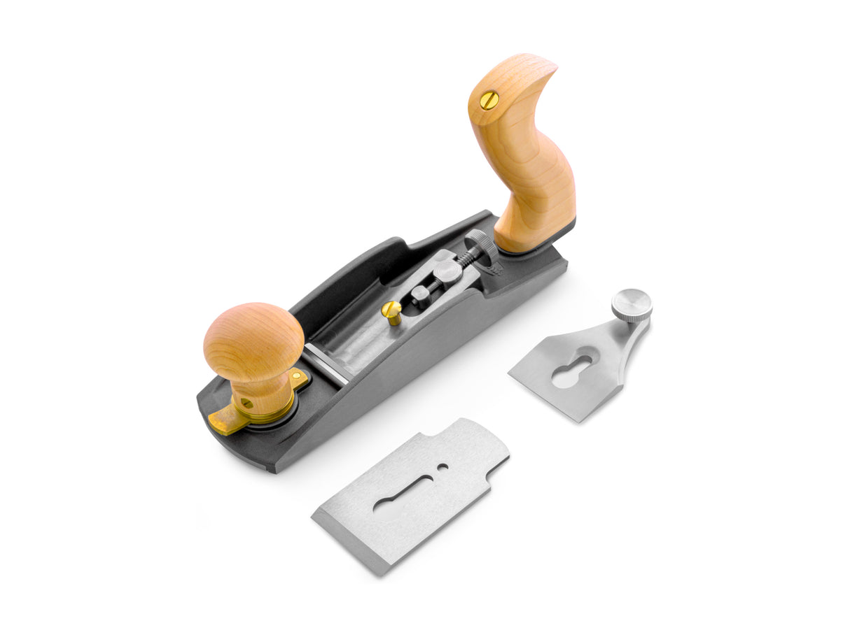 Melbourne Tool Company Low Angle Smoothing Plane with Spare Blades in Black Finish