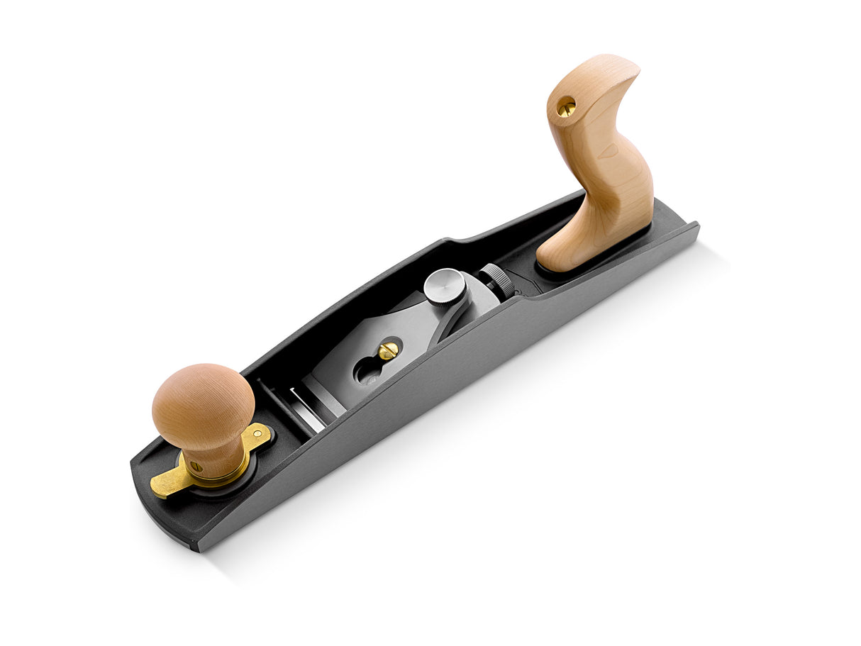 Melbourne Tool Company Low Angle Jack Plane with Additional Blades, black finish, angled view